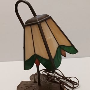 Rare Vintage Art Nouveau Style L & L WMC #9172 Table Desk Lamp Stained Glass